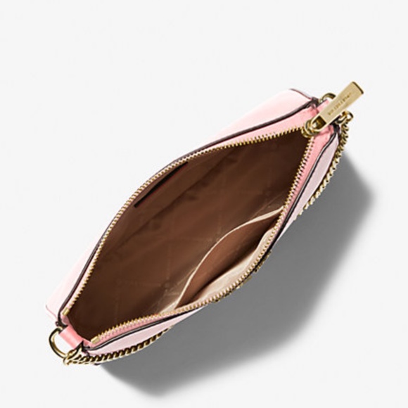 Authentic NWT Michael Kors Jet Set Medium Saffiano Leather Crossbody Pink Bag - Picture 4 of 4